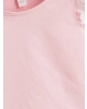 LCW Kids Pembe Bisiklet Yaka Brodeli Penye Kız Çocuk Bluz