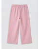 LCW Kids Pembe Beli Lastikli Nakışlı Kız Çocuk Pantolon