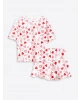 LCW Kids Ekru Bisiklet Yaka Kız Çocuk Şortlu Pijama Takımı