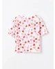 LCW Kids Ekru Bisiklet Yaka Kız Çocuk Şortlu Pijama Takımı