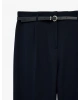 Normal Bel Düz Paça Kemer Detaylı Slim Fit Cigarette Pantolon