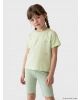 LCW Kids Yeşil Fiyonk Baskılı Taşlı Kız Çocuk Tişört