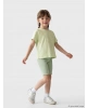 LCW Kids Yeşil Fiyonk Baskılı Taşlı Kız Çocuk Tişört