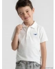 LCW Kids Beyaz Polo Yaka Kısa Kollu Nakışlı Erkek Çocuk Tişört