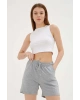 FASHIONFRİENDS Şort Siyah /GRİ