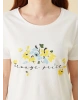 LCW DREAM Mavi Petite Bisiklet Yaka Kadın Şortlu Pijama Takımı