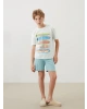 LCW Kids Yeşil Bisiklet Yaka Erkek Çocuk Tişört Ve Şort