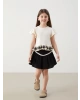 LCW Kids Beli Lastikli Pileli Kız Çocuk Etek