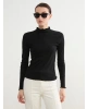 LCW Modest Siyah Fırfırlı Dik Yaka Kadın Body