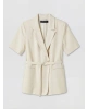 LCW STUDIO Bej Kuşaklı Modal Karışımlı Kadın Blazer Ceket