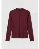 LCW Modest Bordo Fırfırlı Dik Yaka Kadın Body