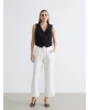 LCW EVERYDAY Ekru Beli Lastikli Kadın Pantolon