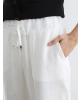 LCW EVERYDAY Ekru Beli Lastikli Kadın Pantolon