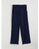 LCWAIKIKI Classic Lacivert Beli Lastikli Dokulu Kadın Pantolon