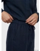 LCW Modest Lacivert Beli Lastikli Kadın Keten Pantolon