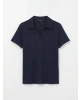 LCW Comfort Lacivert Polo Yaka Kadın Tişört