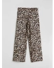 LCWAIKIKI Classic Siyah Beli Lastikli Leopar Desenli Kadın Pantolon