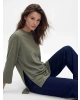 LCW Modest Yeşil Dik Yaka Kadın Sweatshirt Tunik