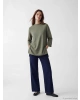 LCW Modest Yeşil Dik Yaka Kadın Sweatshirt Tunik