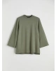 LCW Modest Yeşil Dik Yaka Kadın Sweatshirt Tunik