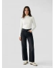 LCW Modest Beyaz Fırfırlı Dik Yaka Kadın Body