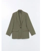 LCWAIKIKI Classic Haki Regular Fit Kadın Blazer Ceket