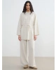 LCW Modest Bej Kuşaklı Soft Touch Kadın Sweatshirt Tunik