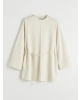 LCW Modest Bej Kuşaklı Soft Touch Kadın Sweatshirt Tunik