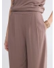 LCWAIKIKI Basic Kahverengi Beli Lastikli Geniş Paça Kadın Pantolon