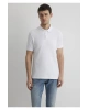 Mavi Beyaz Polo Tişört Slim Fit / Dar Kesim