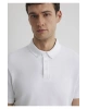 Mavi Beyaz Polo Tişört Slim Fit / Dar Kesim