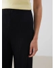 LCWAIKIKI Classic Siyah Beli Lastikli Dokulu Kadın Pantolon