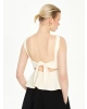 LCW Vision Ekru Kayık Yaka Peplum Bluz