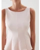 LCW Vision Pembe Kayık Yaka Peplum Bluz