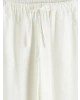 Natuvera Beyaz Beli Lastikli Gabardin Kadın Pantolon