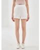 LCW Vision Beyaz Beli Lastikli Kadın Şort