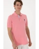 U.S.POLO Erkek Regular Fit Polo Yaka Pembe Basic Tişört