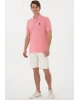 U.S.POLO Erkek Regular Fit Polo Yaka Pembe Basic Tişört