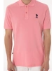 U.S.POLO Erkek Regular Fit Polo Yaka Pembe Basic Tişört