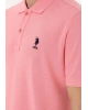U.S.POLO Erkek Regular Fit Polo Yaka Pembe Basic Tişört