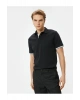 Koton Polo Yaka Tişört Slim Fit Düğmeli Kısa Kollu