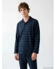 LC WAIKIKI Lacivert Standart Kalıp Ekose Erkek Pijama Takımı