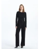 LCWAIKIKI Basic Siyah Bisiklet Yaka Kadın Body