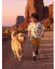 LCW baby Ekru Baskılı Erkek Çocuk Tişört Ve Şort 2li Takım