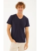 V Yaka T-shirt Beyaz / White