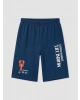 LCW Kids Beyaz Bisiklet Yaka Erkek Çocuk Şortlu Pijama Takımı