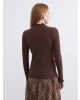 LCW Modest Kahverengi Fırfırlı Dik Yaka Kadın Body