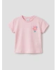 LCW baby Pembe Çiçekli Kız Bebek Şortlu Takım