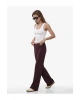Koton Viskon Modal Kumaş Slim Fit Nervürlü İspanyol Paça Pantolon