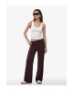 Koton Viskon Modal Kumaş Slim Fit Nervürlü İspanyol Paça Pantolon